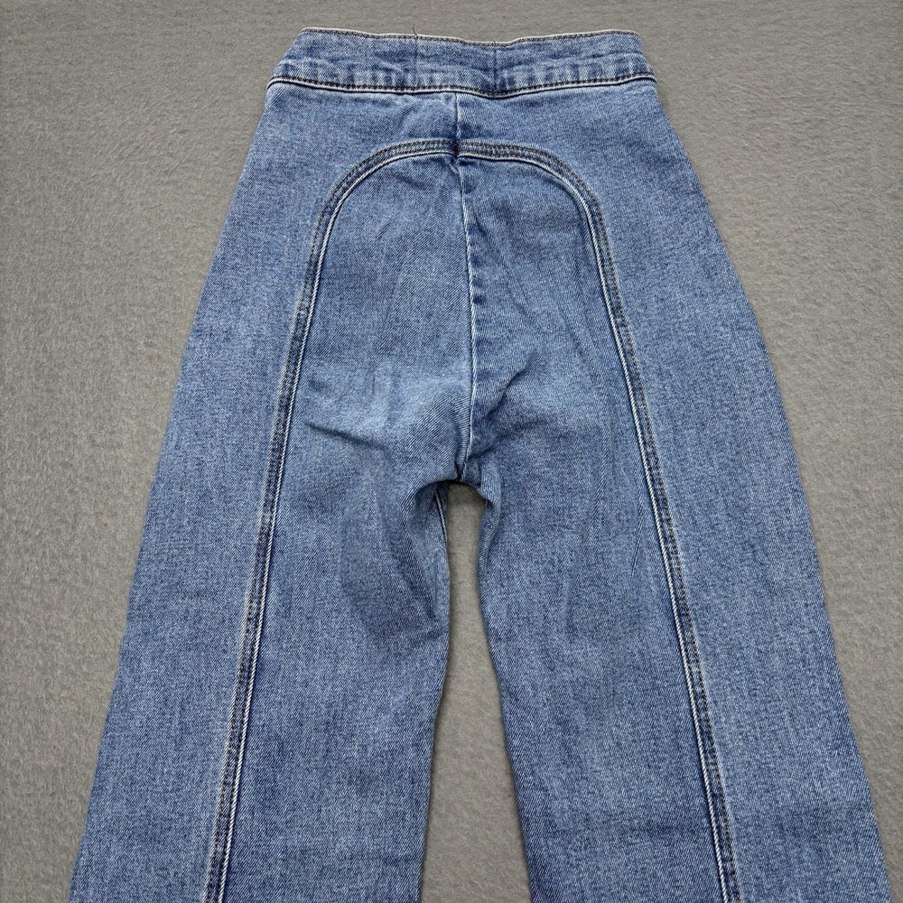Revice Jeans Womens 24 Blue Rollergirl Flare High Rise Bareback 70s Hippie Retro - Picture 10 of 11